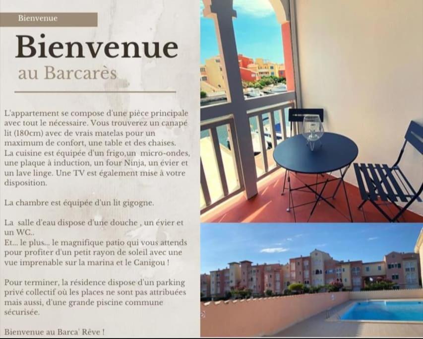 Superbe Studio Renove Avec Piscine Et Vue Marina Le Barcarès Exterior foto